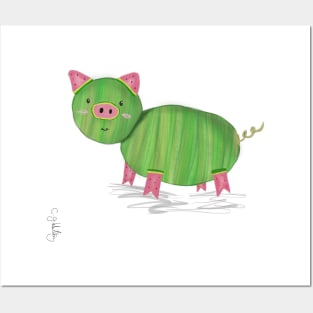 Watermelon piggy Posters and Art